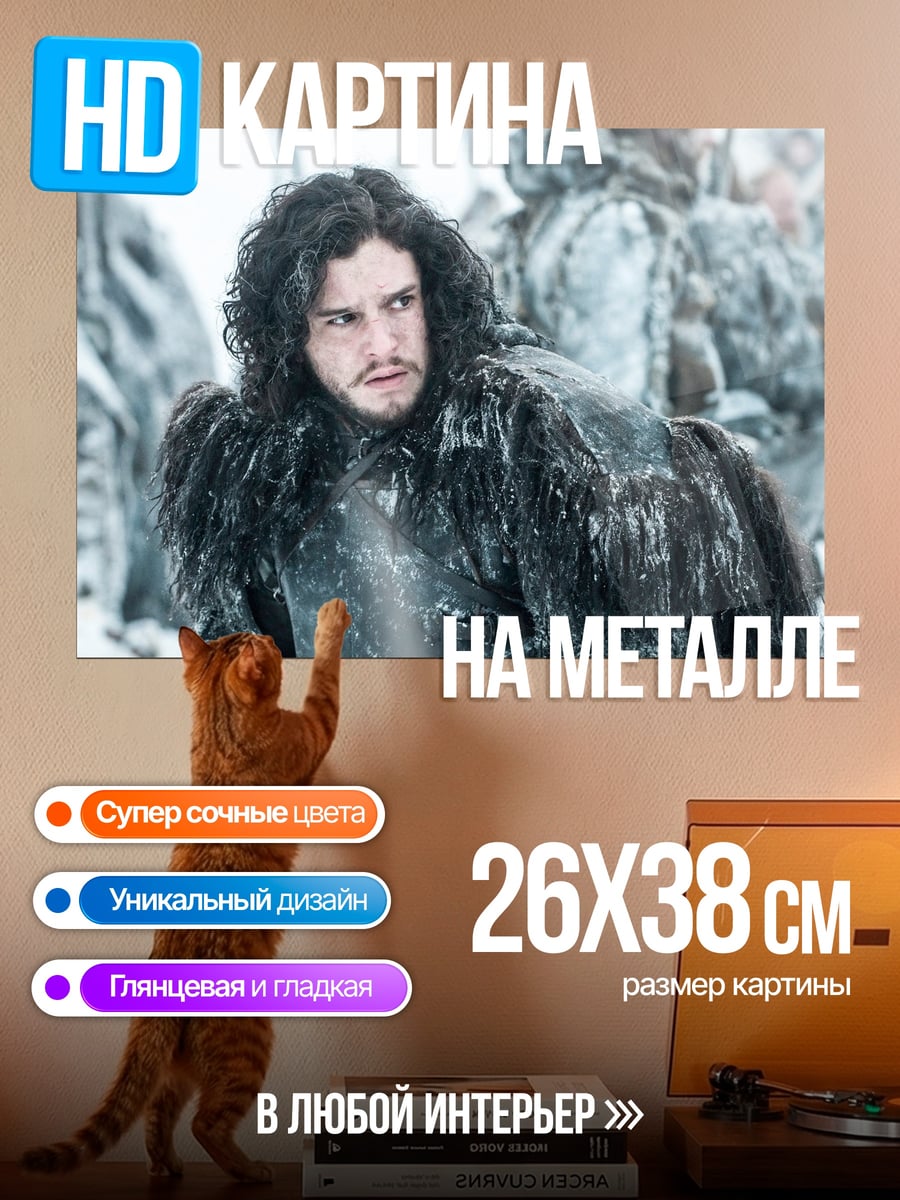 Картина на металле Джон Сноу