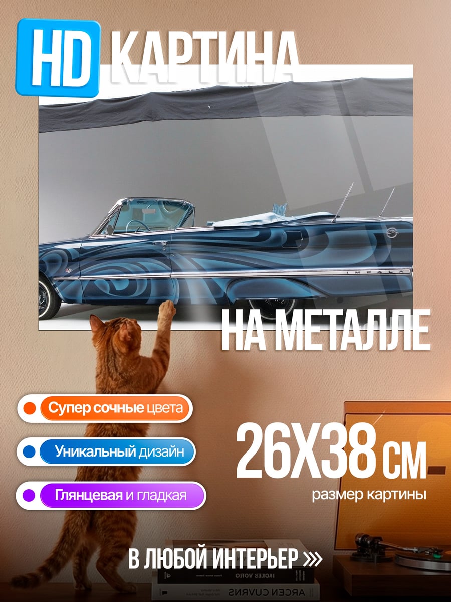 Картина на металле кастомный лоурайдер