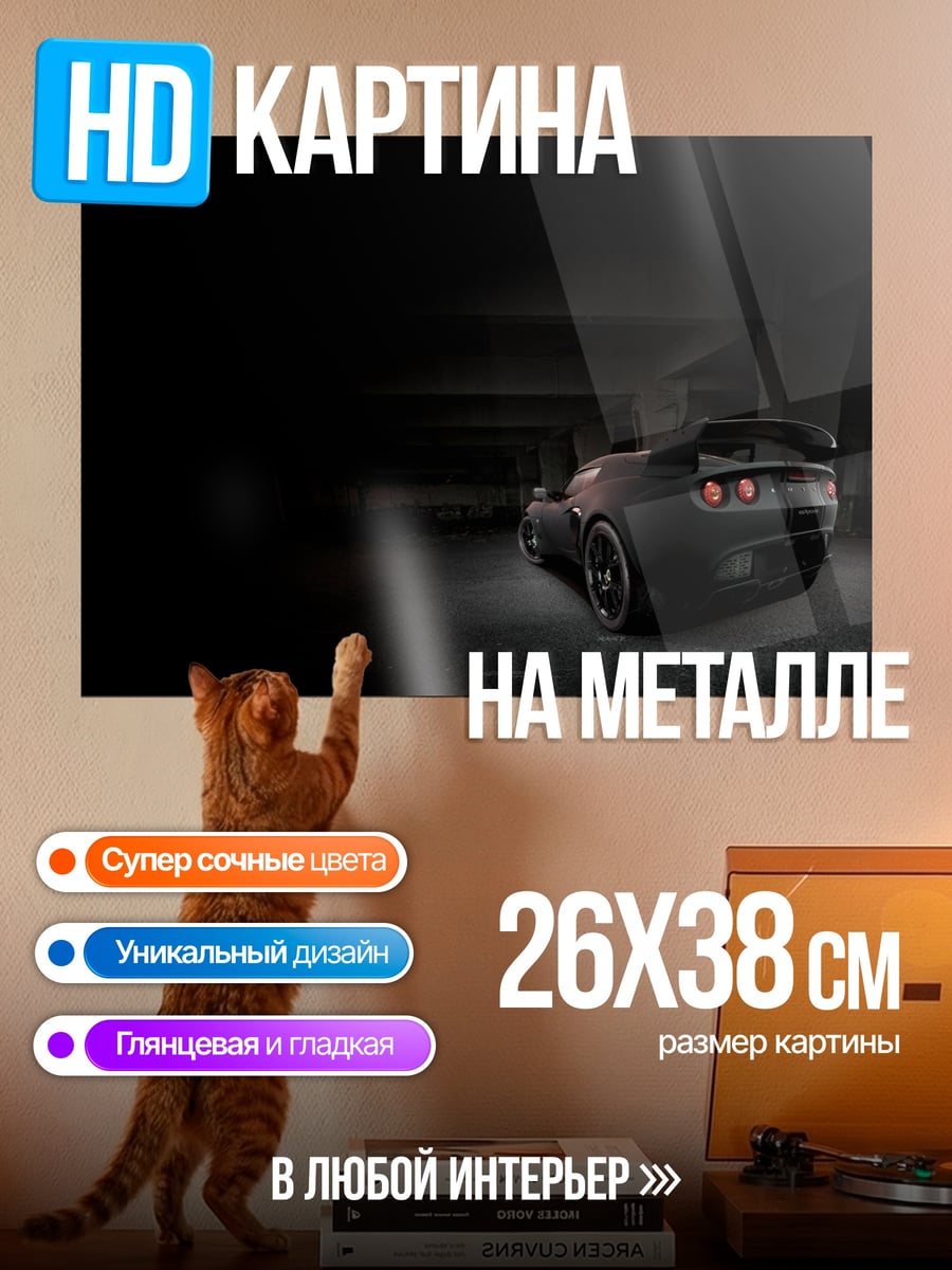 Картина на металле Спортивный автомобиль