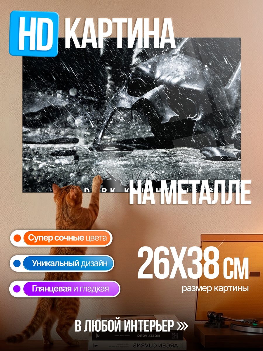 Картина на металле Темный рыцарь