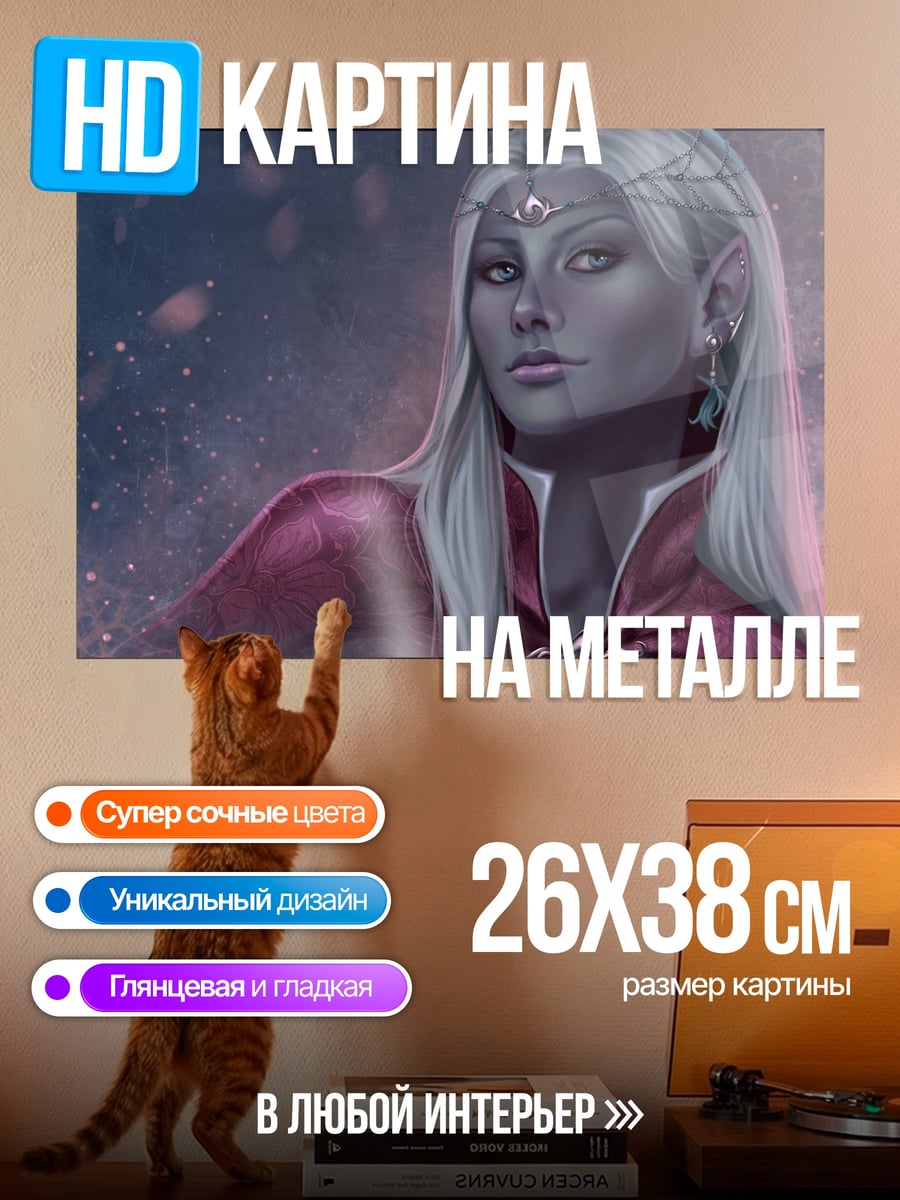 Картина на металле Эльфийская принцесса