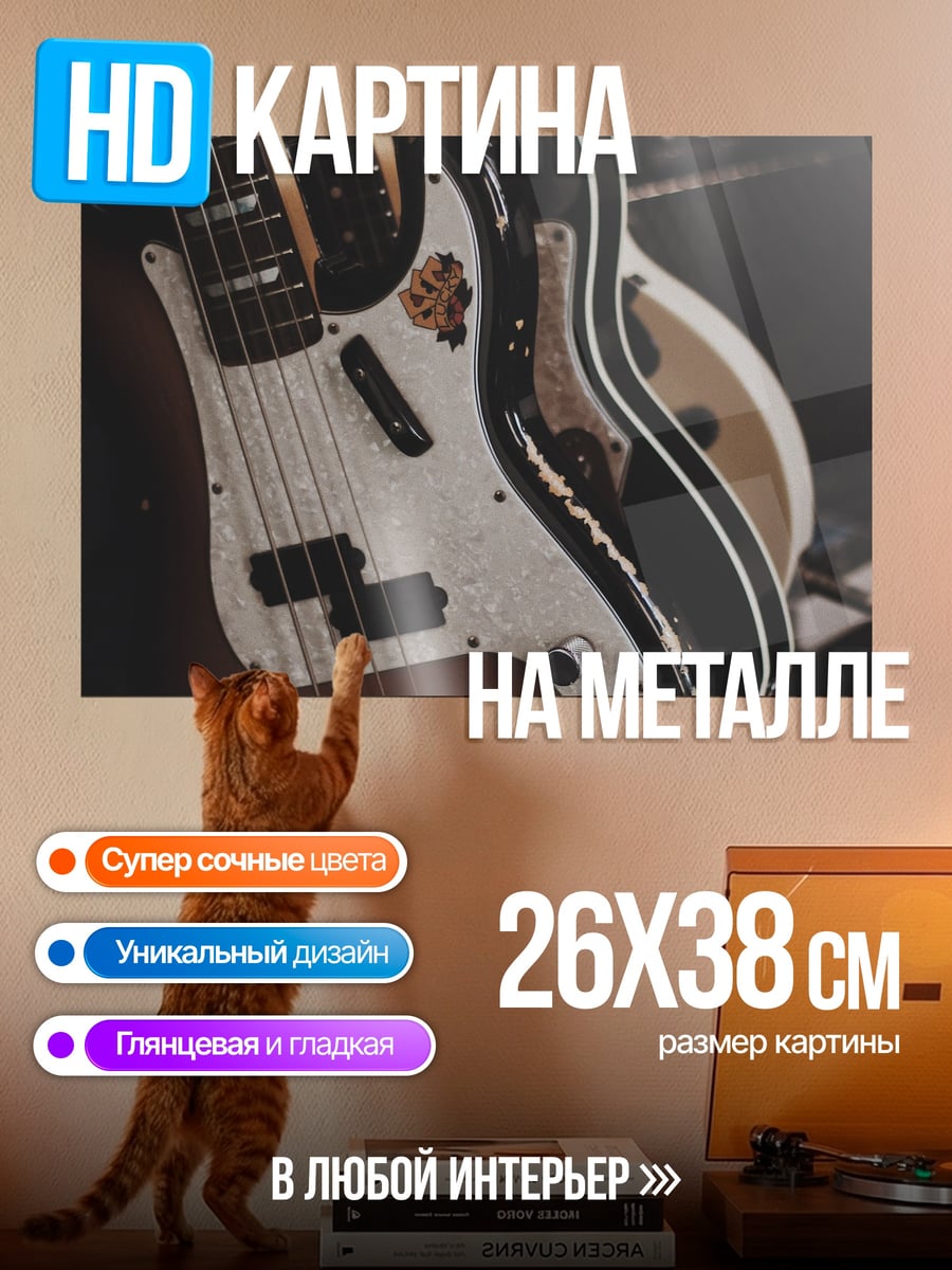 Картина на металле Гитарный рок