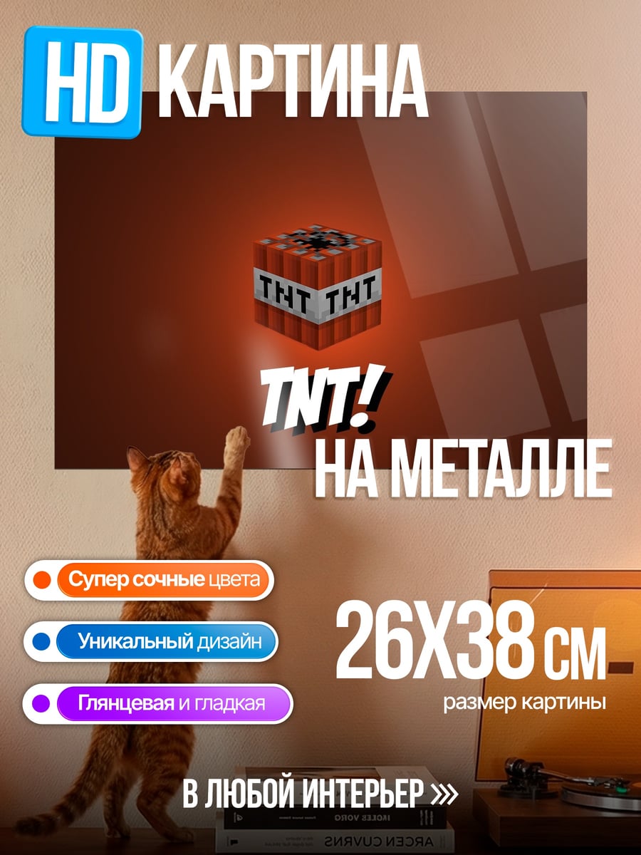 Картина на металле TNT блок