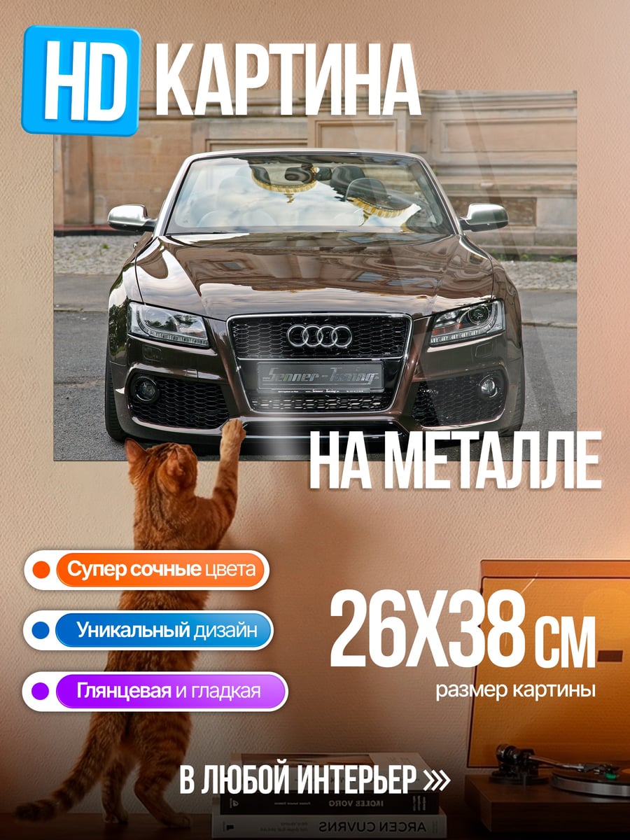Картина на металле Автомобиль Audi