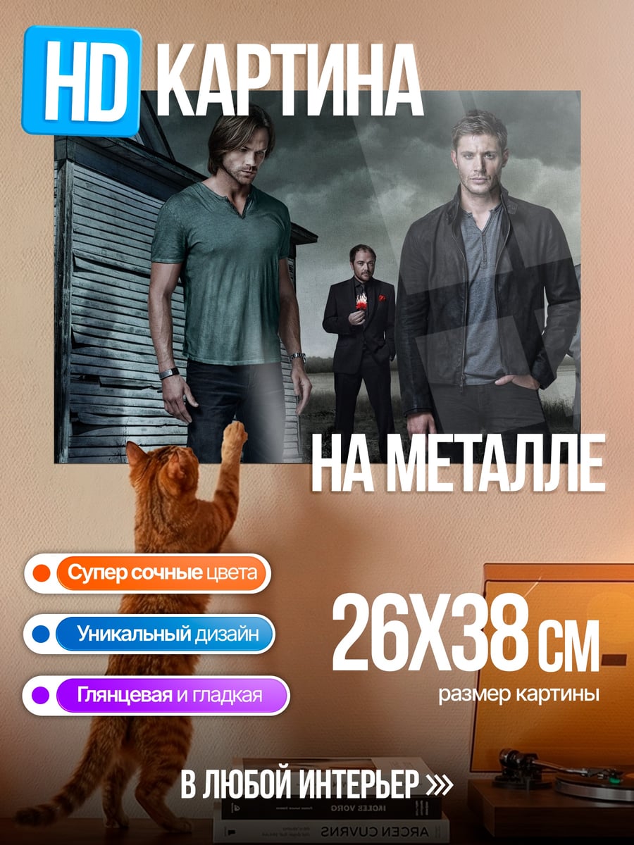 Картина на металле Братья Винчестер