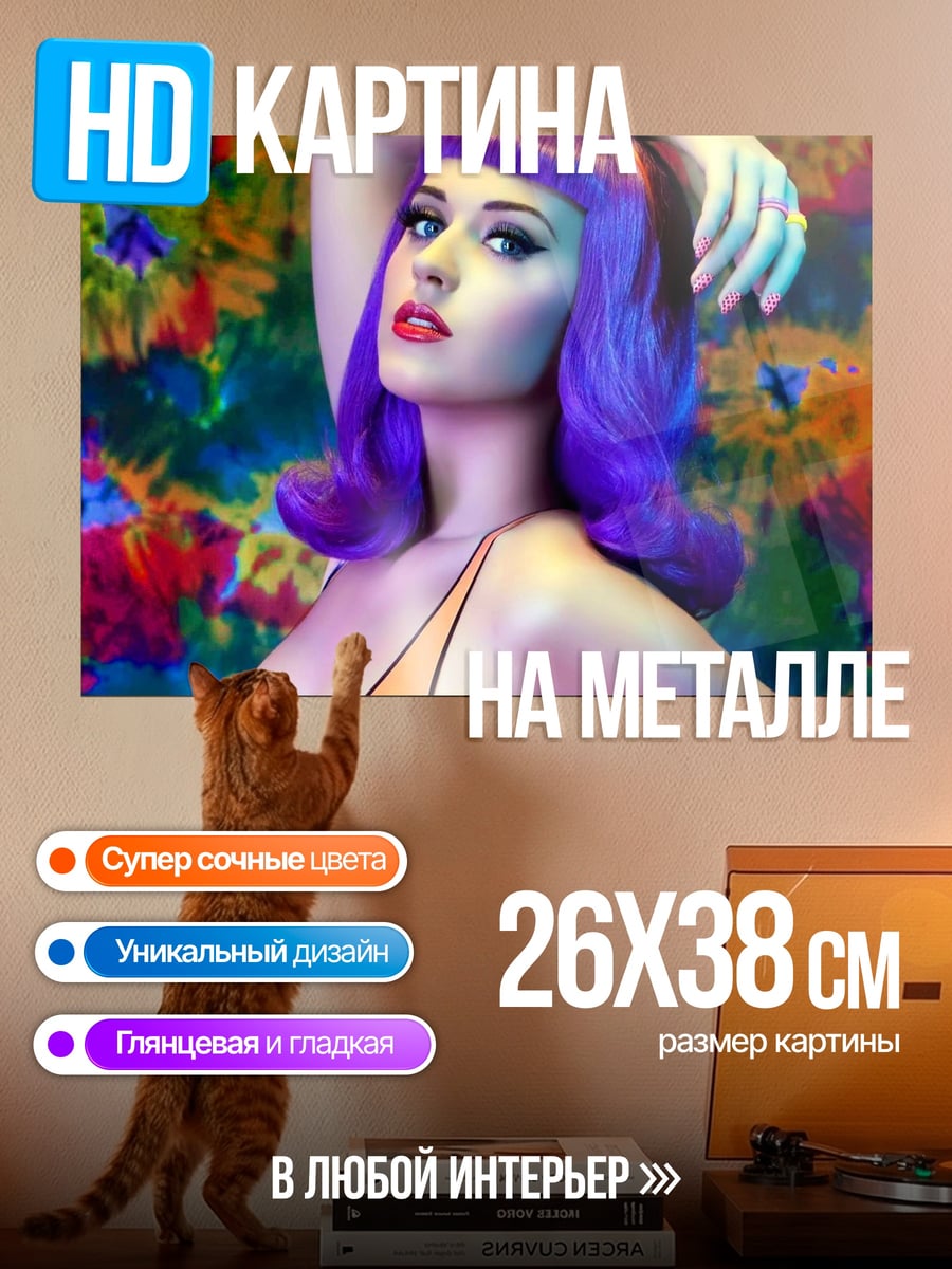 Картина на металле Катя Перри