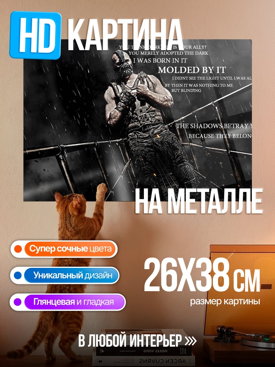 Картина на металле Мрачный воин