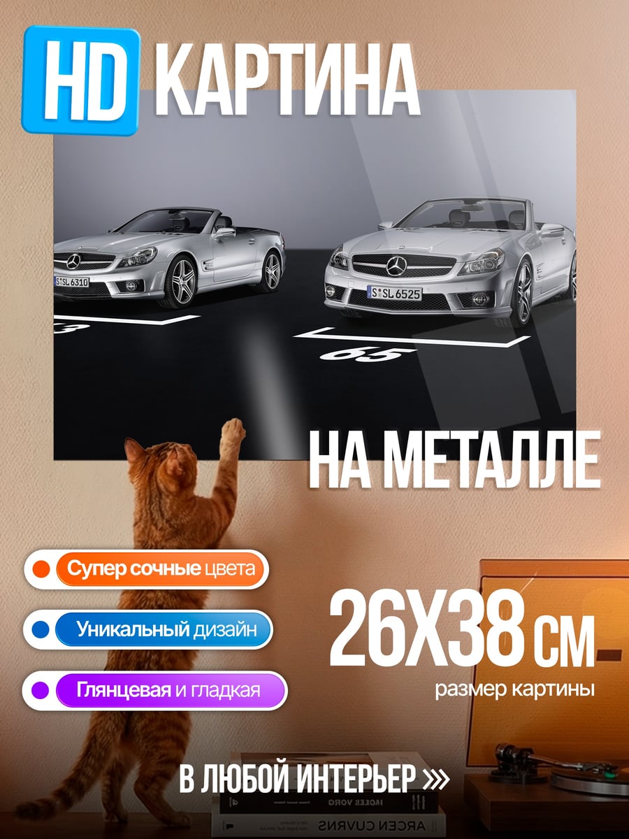 Картина на металле два спорткара