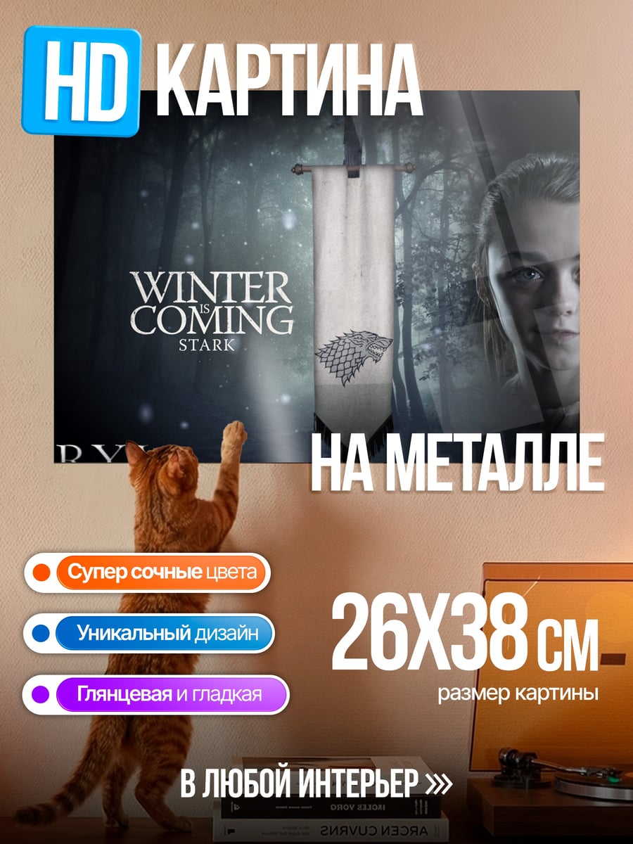 Картина на металле Арья Старк