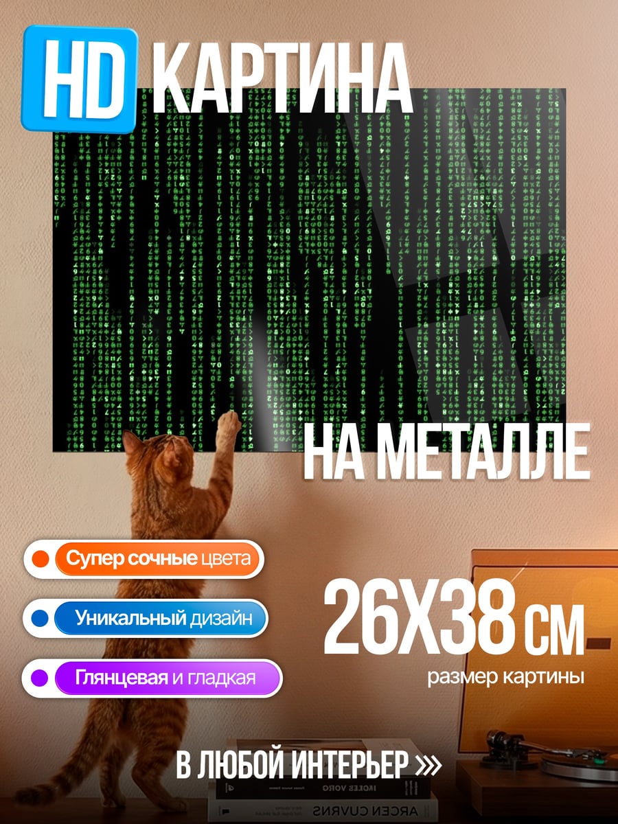 Картина на металле Матрица