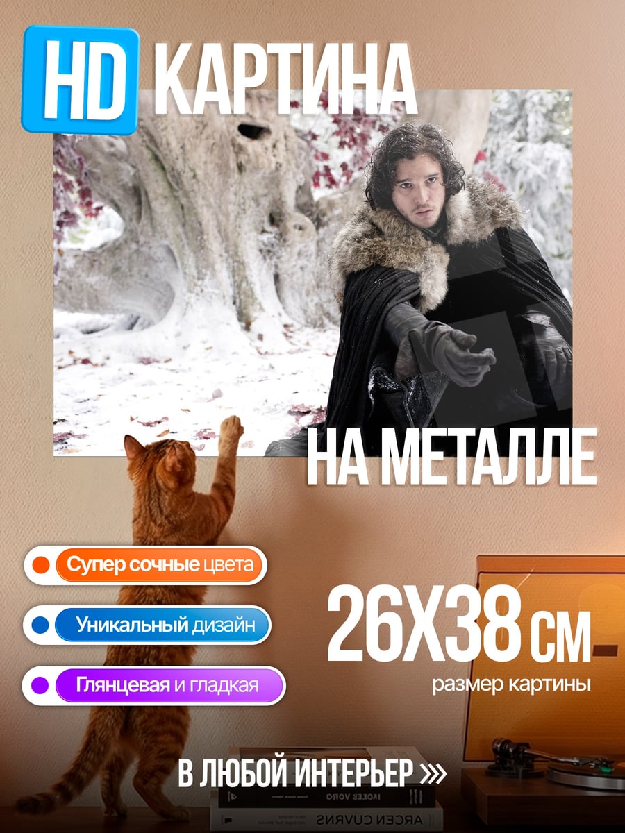 Картина на металле Джон Сноу