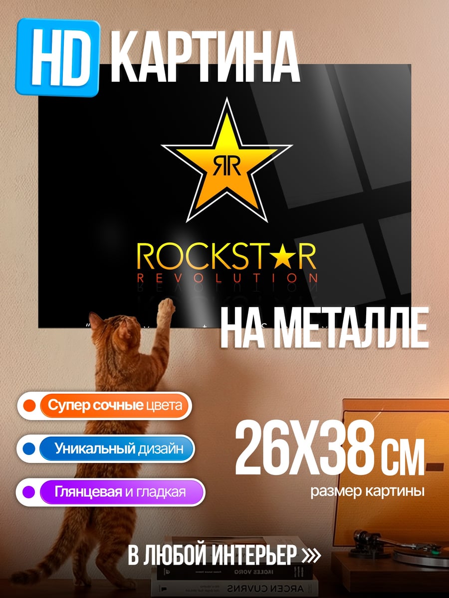 Картина на металле Логотип Rockstar Revolution