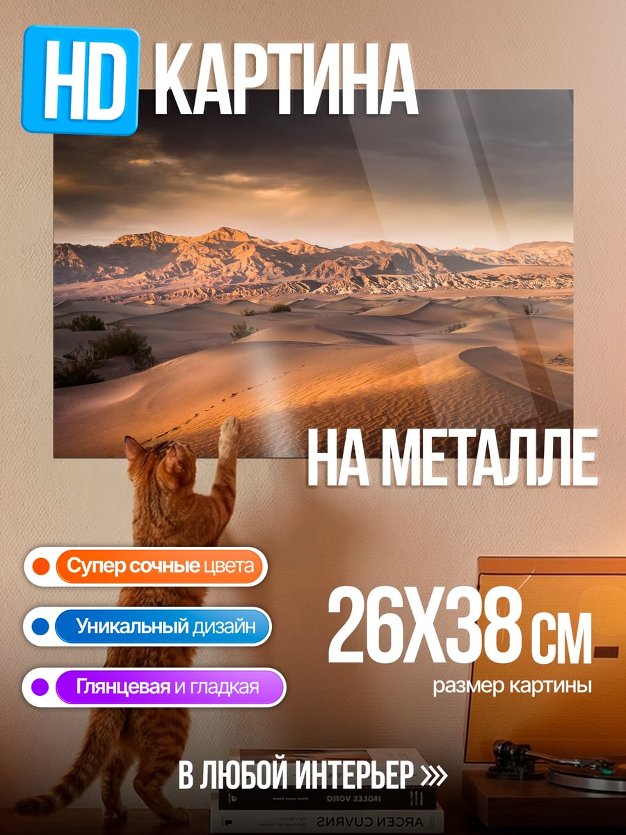Картина на металле Пустынный пейзаж