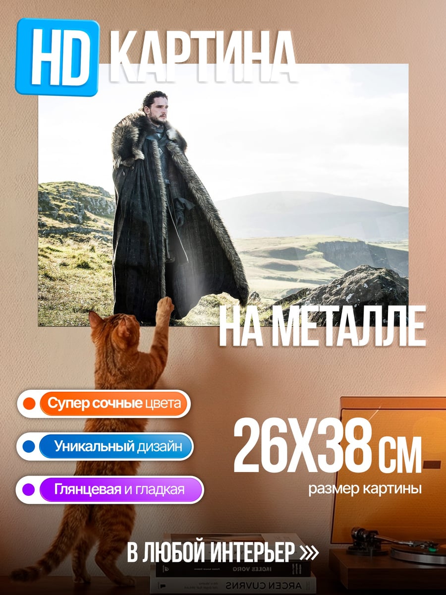 Картина на металле Джон Сноу