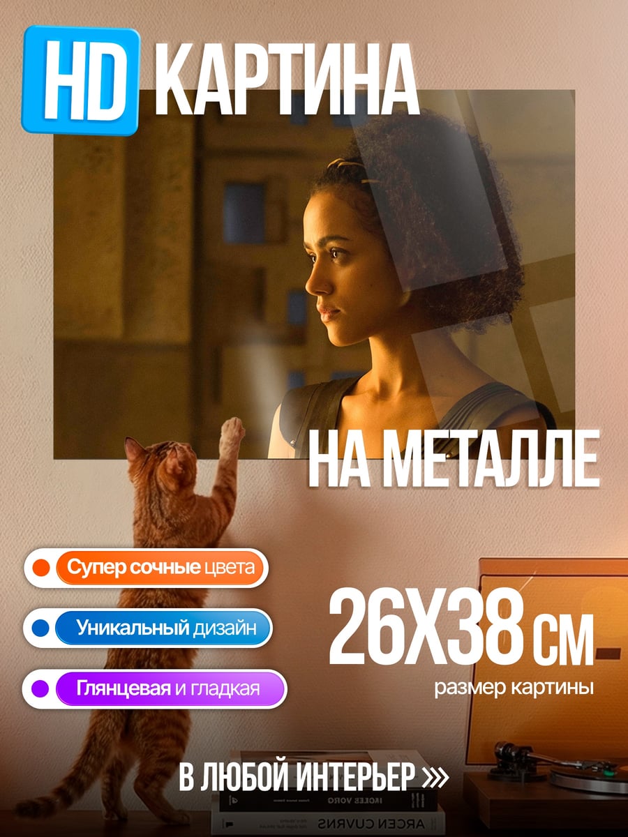 Картина на металле Женщина в доспехах