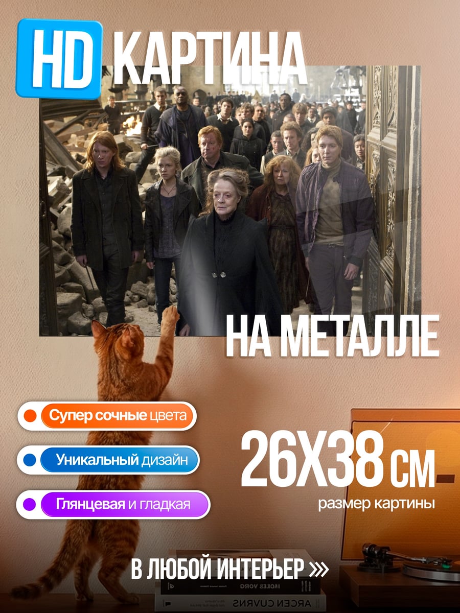 Картина на металле Битва за Хогвартс