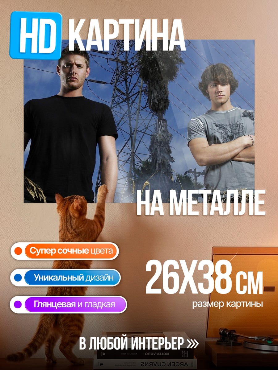 Картина на металле Братья Винчестер