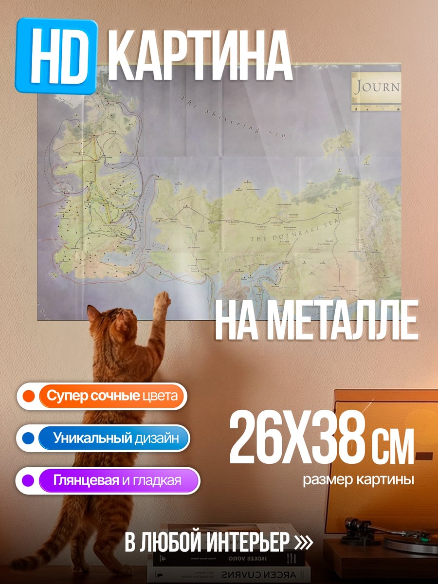 Картина на металле Карта королевств