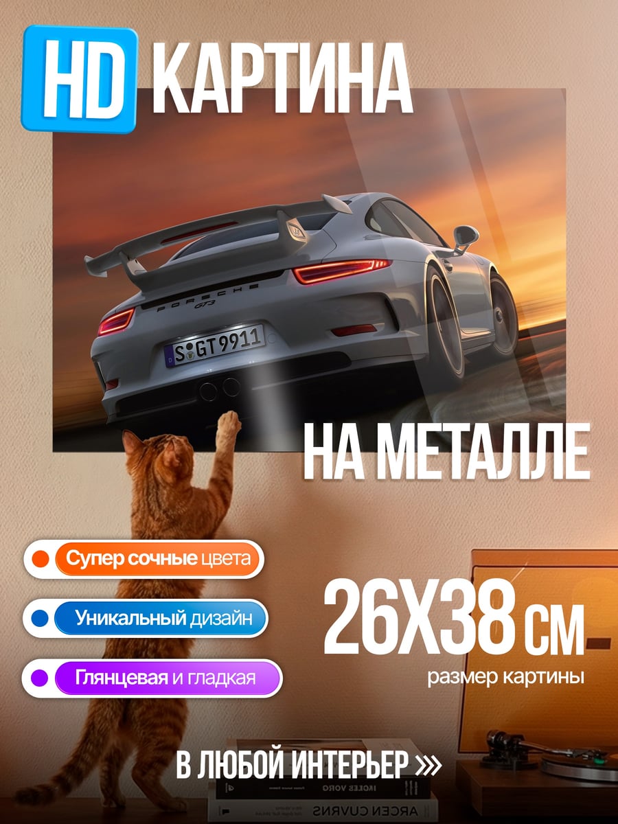 Картина на металле Porsche GT3 гонка
