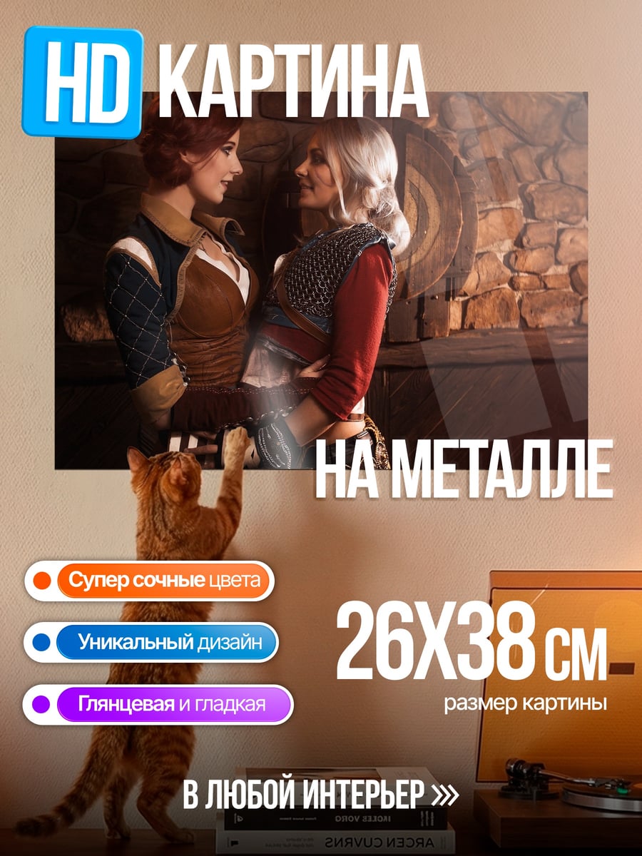 Картина на металле Трисс и Йеннифер