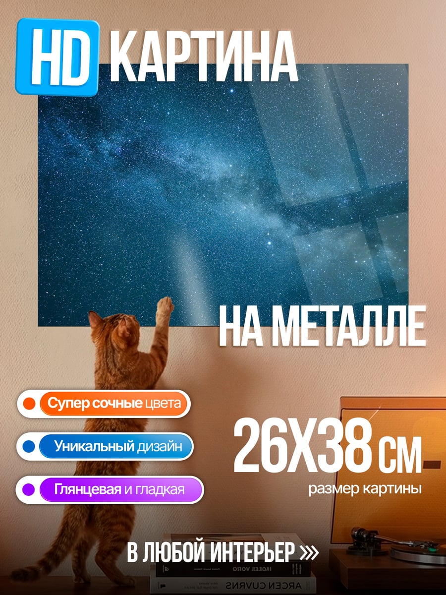 Картина на металле Млечный Путь