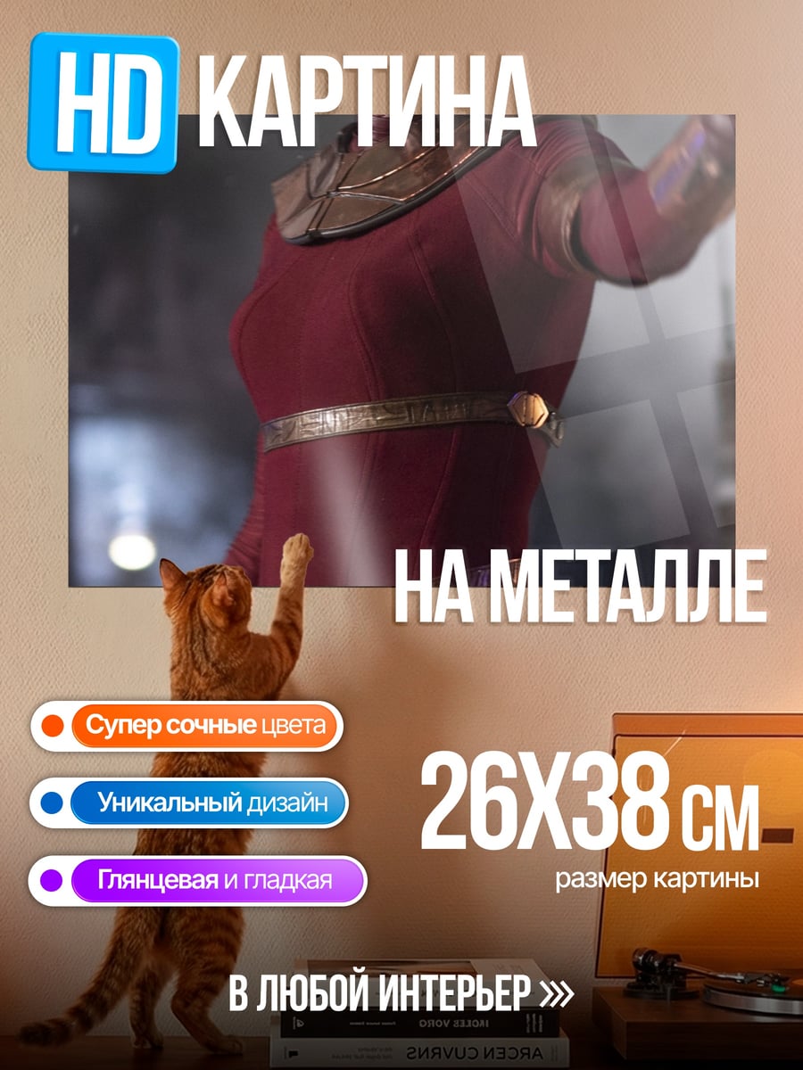 Картина на металле Женщина в костюме