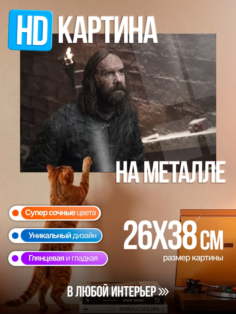 Картина на металле суровый воин
