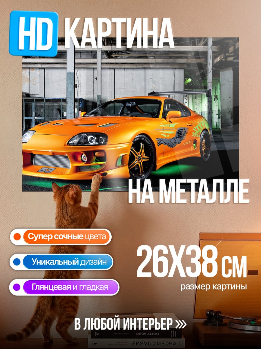 Картина на металле Оранжевая Supra