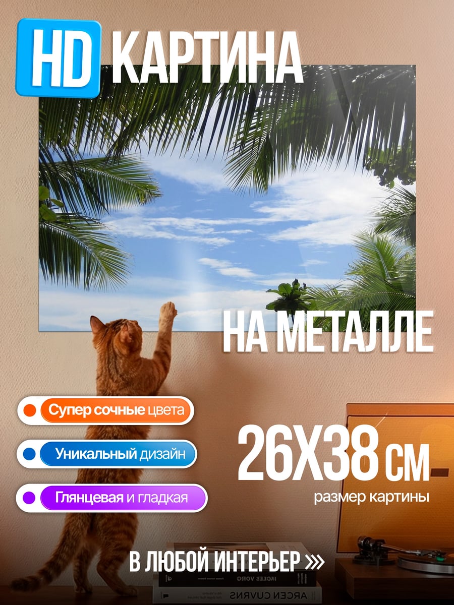 Картина на металле Тропическое небо