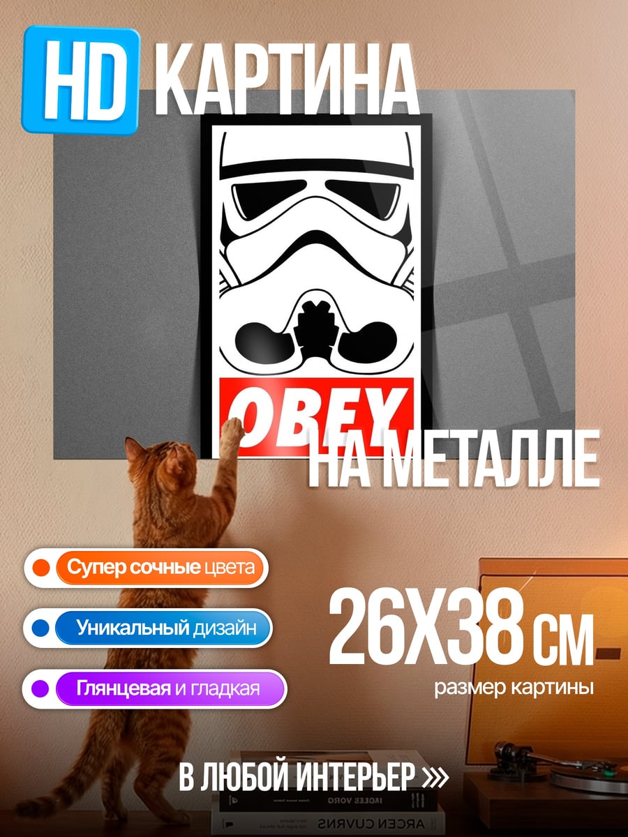 Картина на металле Штурмовик Obey