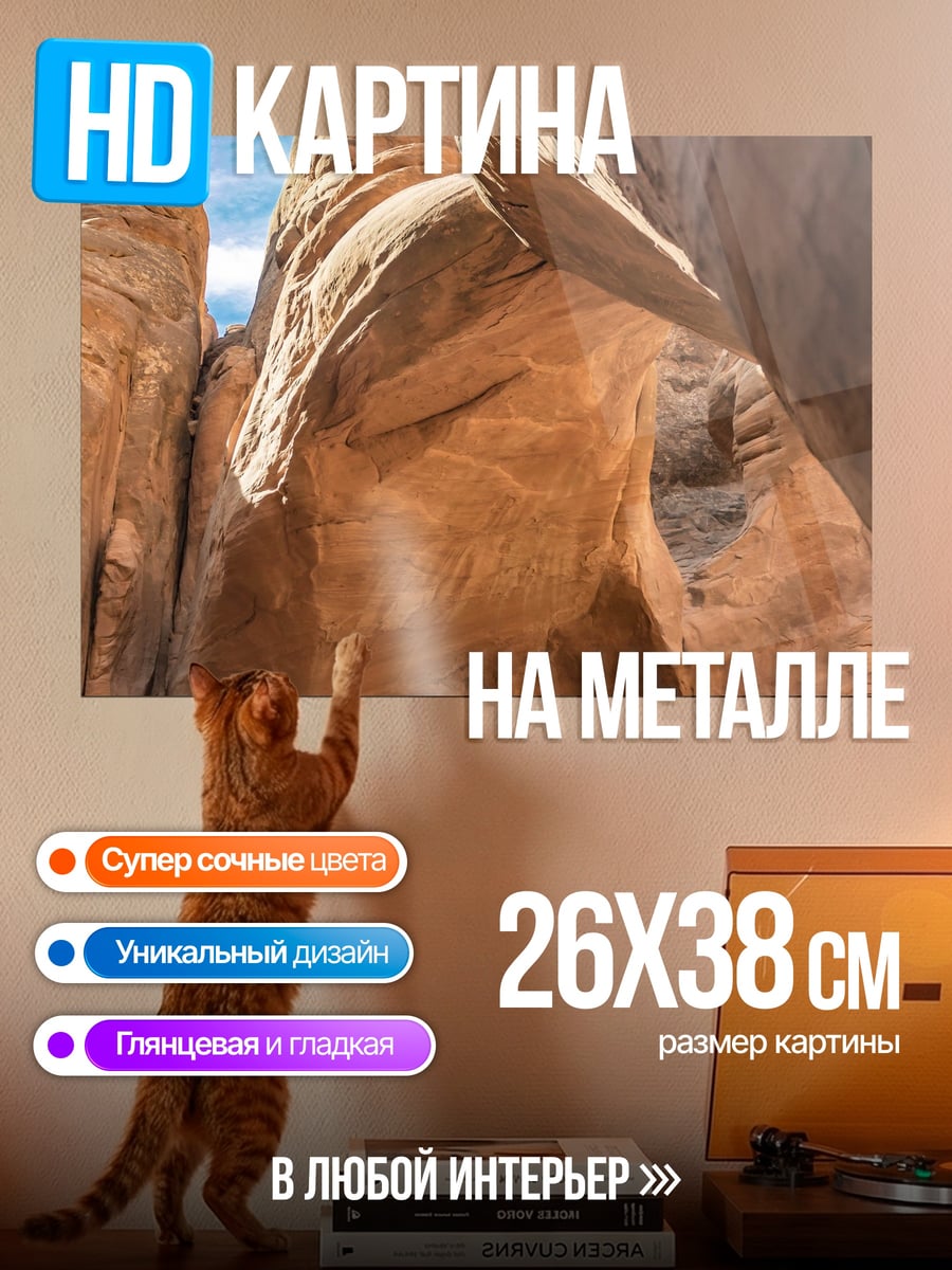 Картина на металле Красные скалы