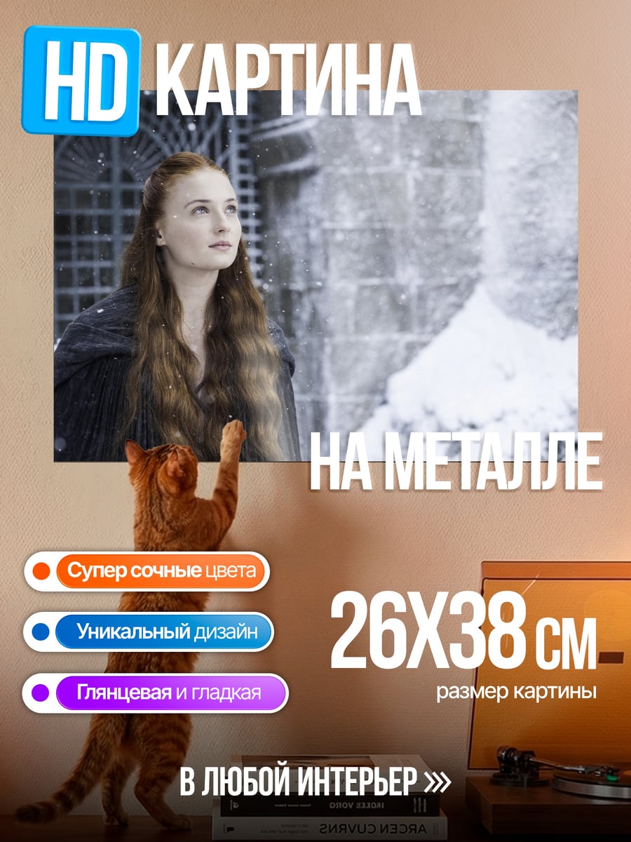Картина на металле Санса Старк