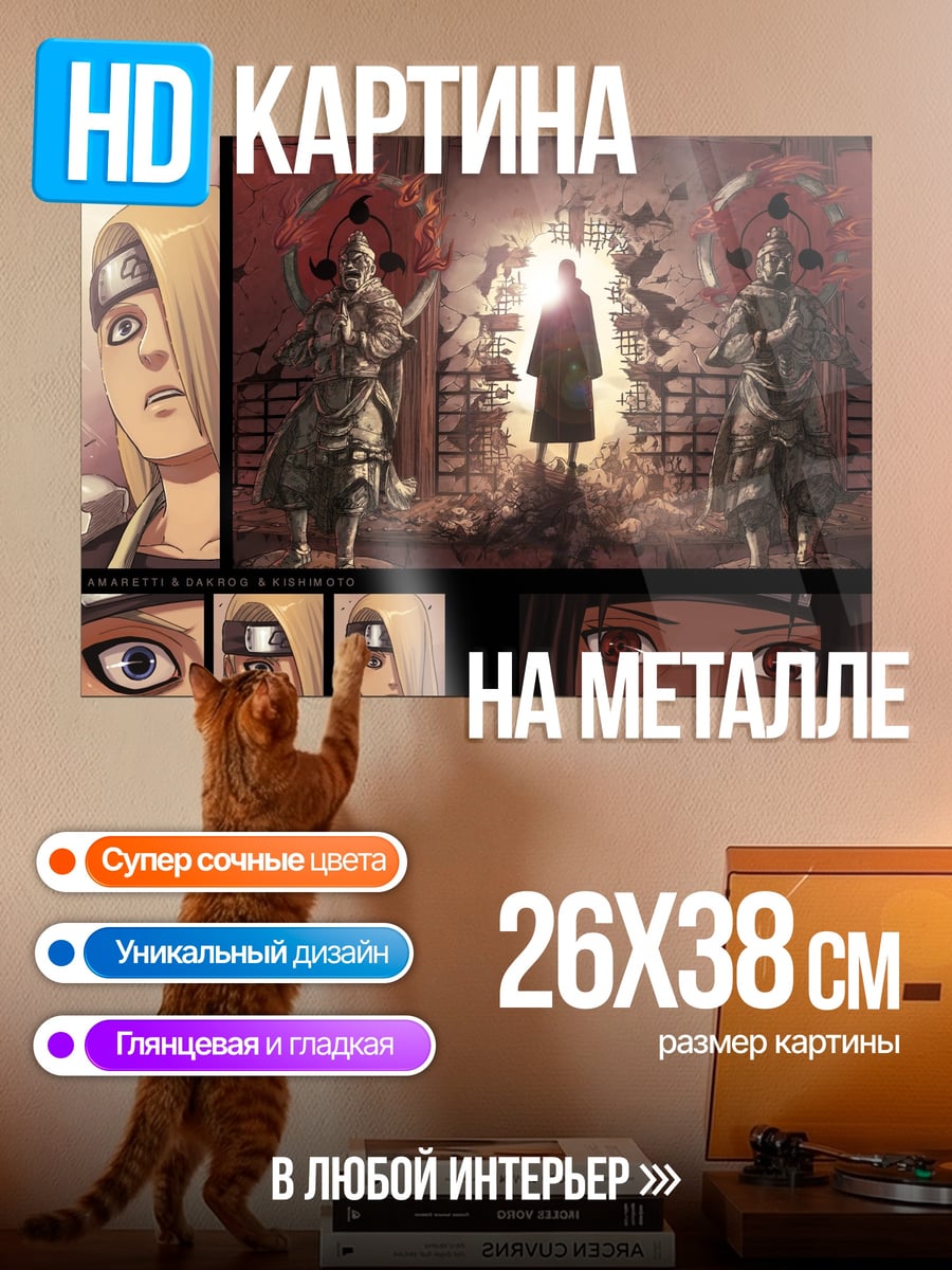 Картина на металле Персонажи Наруто