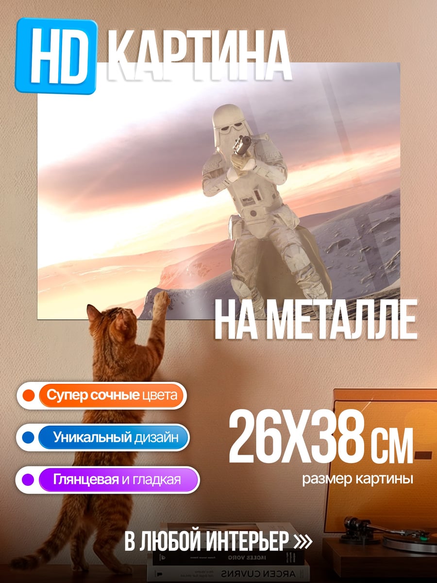 Картина на металле снежный штурмовик