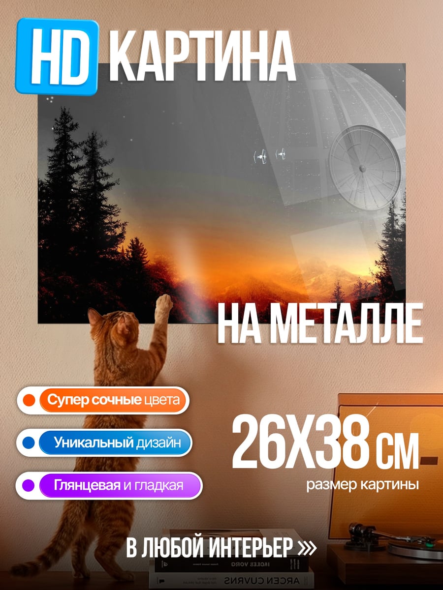 Картина на металле Звездные войны станция