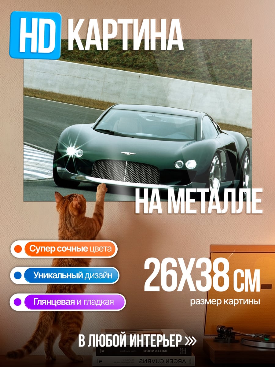 Картина на металле спортивный автомобиль