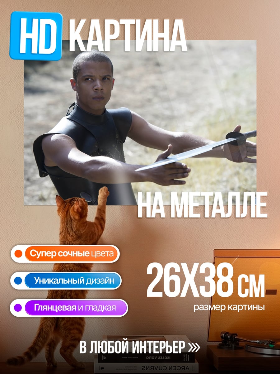 Картина на металле Мастер меча