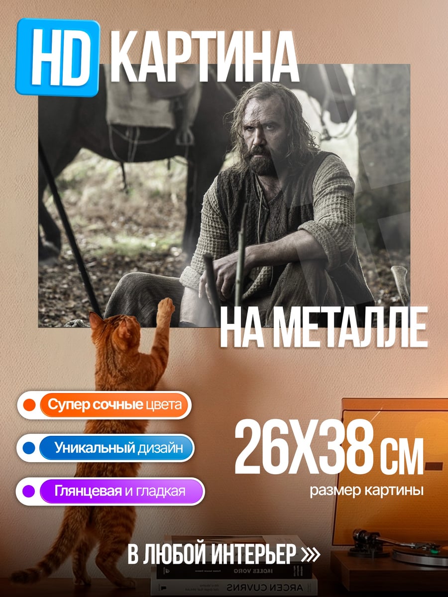 Картина на металле Бородатый воин