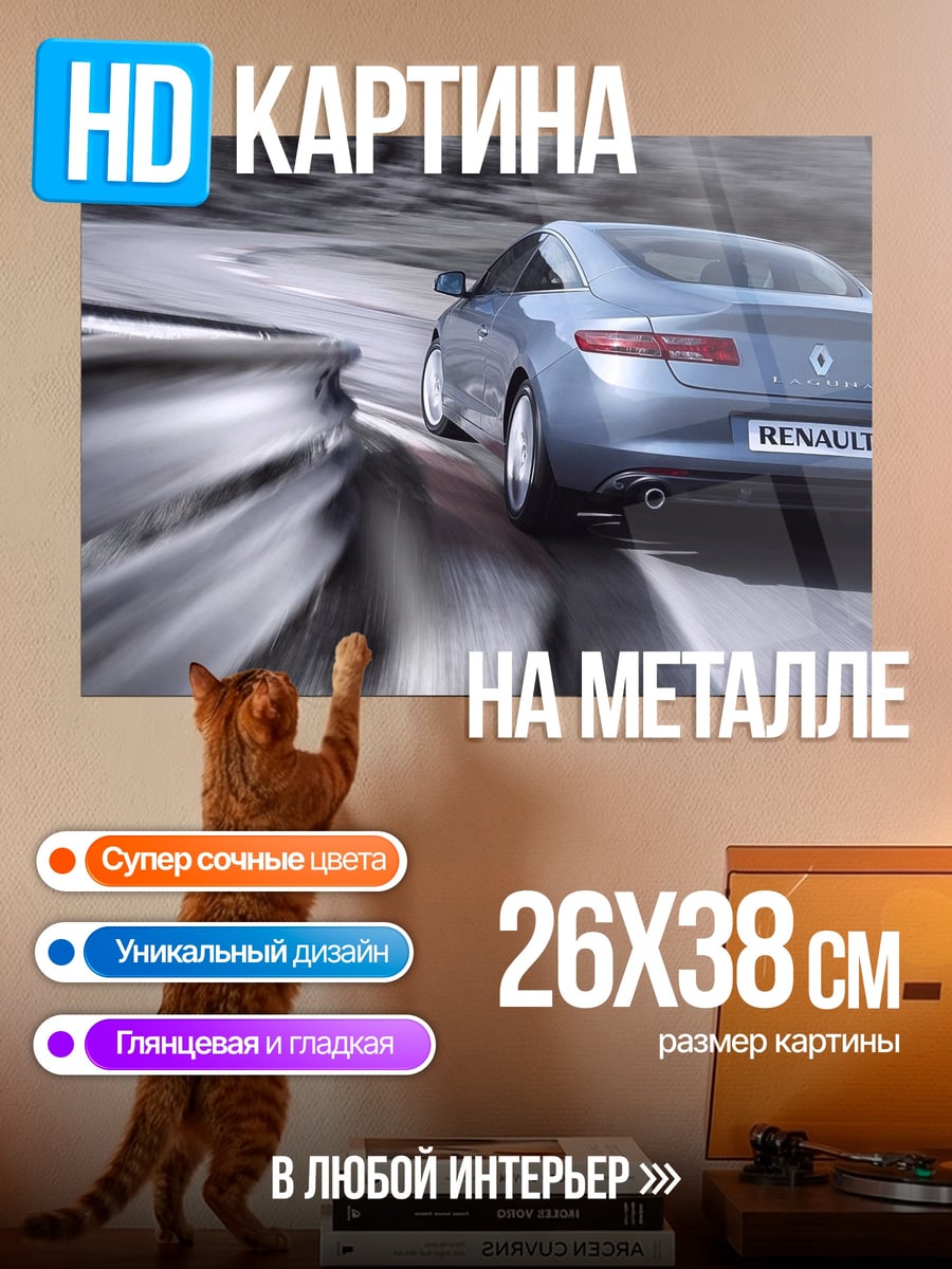 Картина на металле гоночный автомобиль трасса