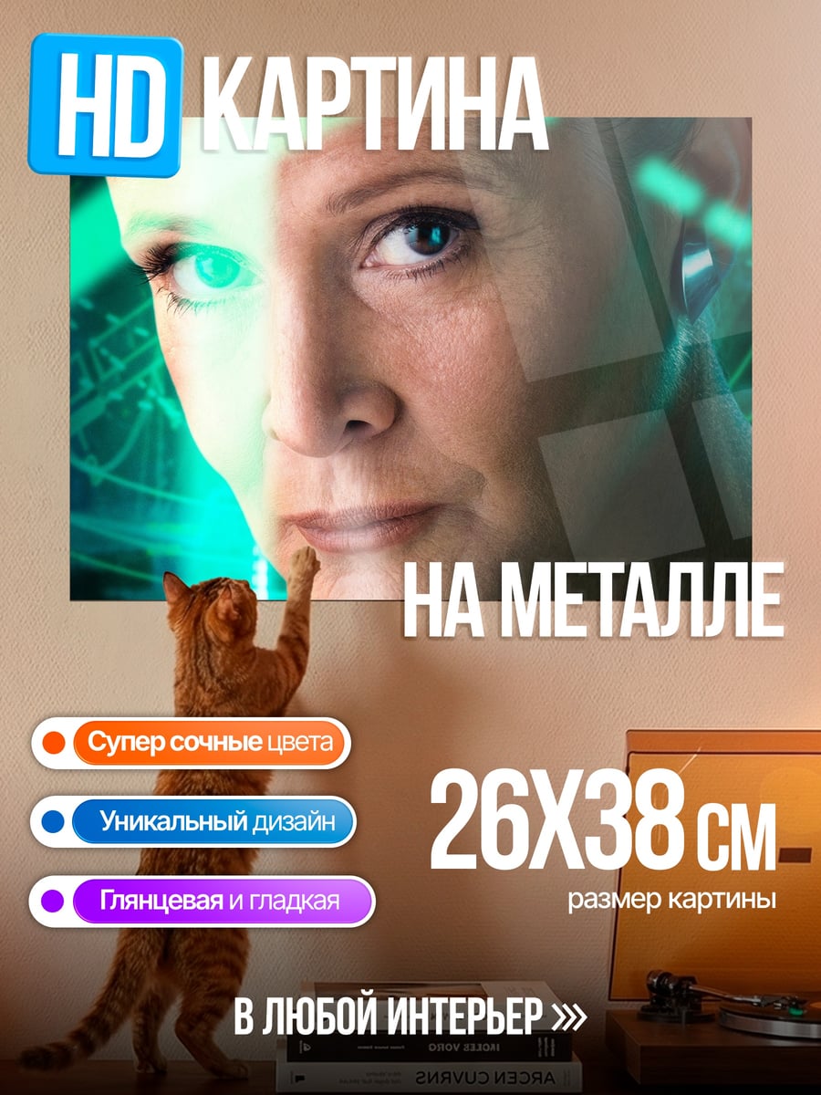 Картина на металле Принцесса Лея