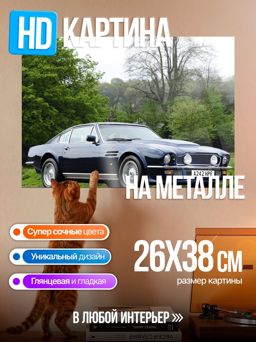 Картина на металле Классический спорткар