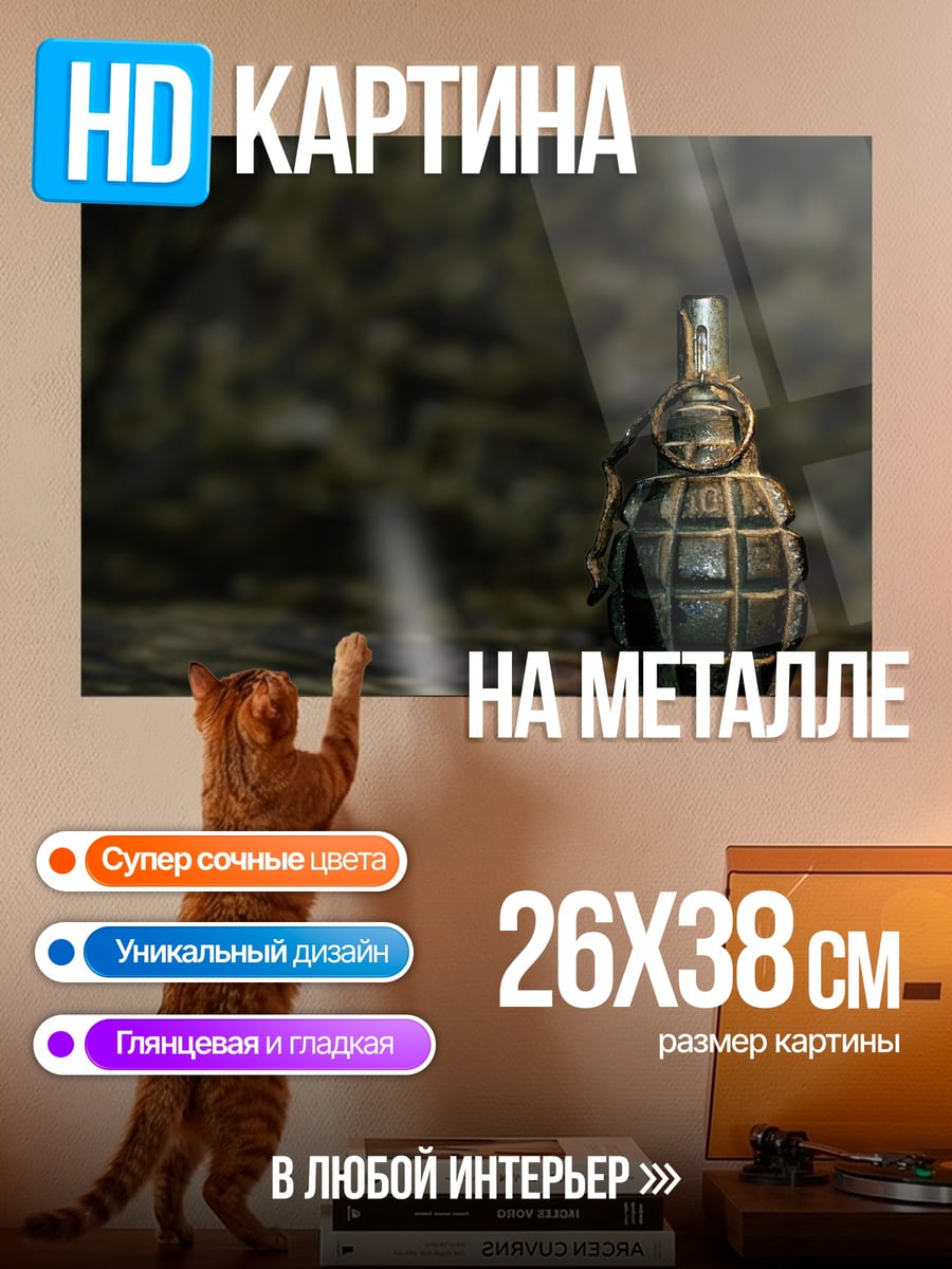Картина на металле Ручная граната