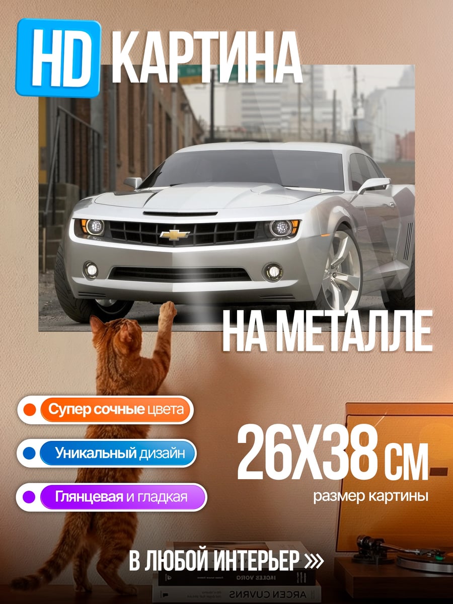 Картина на металле Chevrolet Camaro