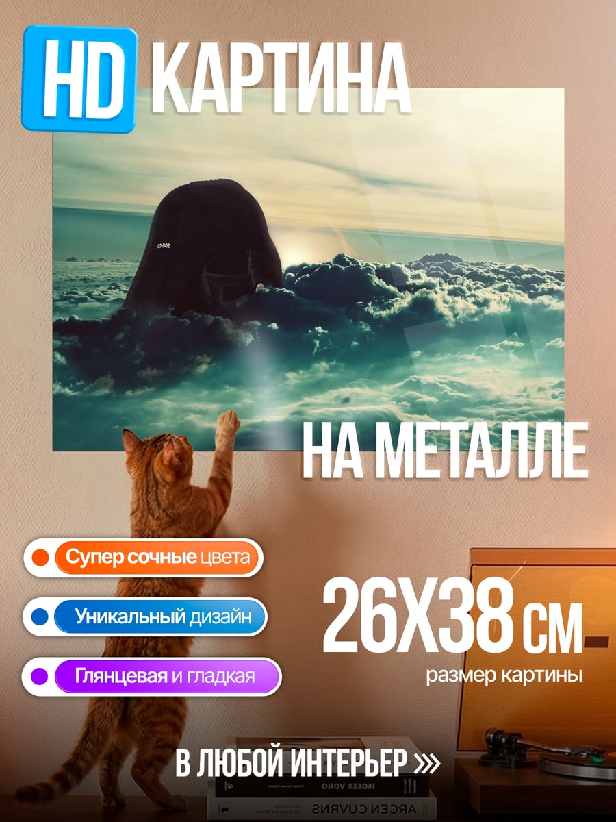 Картина на металле Шлем Дарта Вейдера
