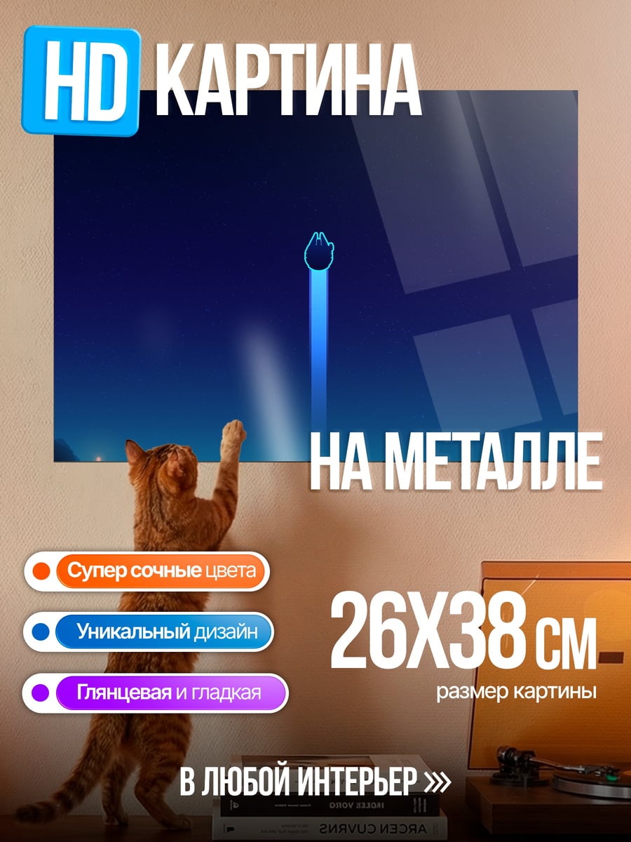 Картина на металле космический корабль