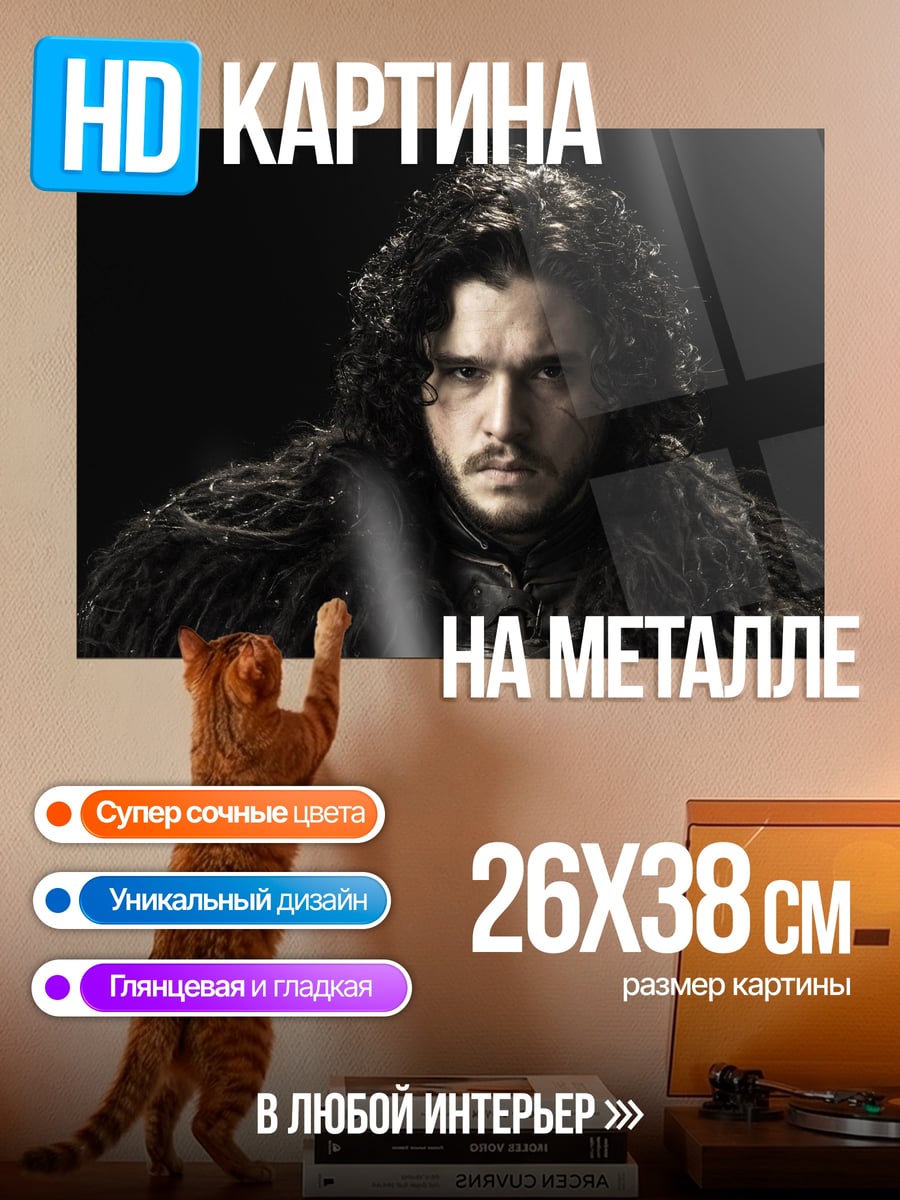 Картина на металле Джон Сноу