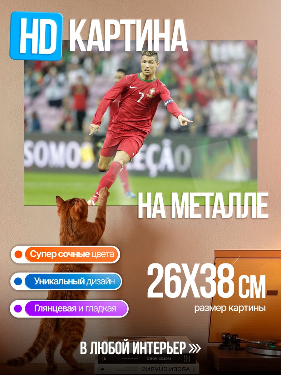 Картина на металле Криштиану Роналду