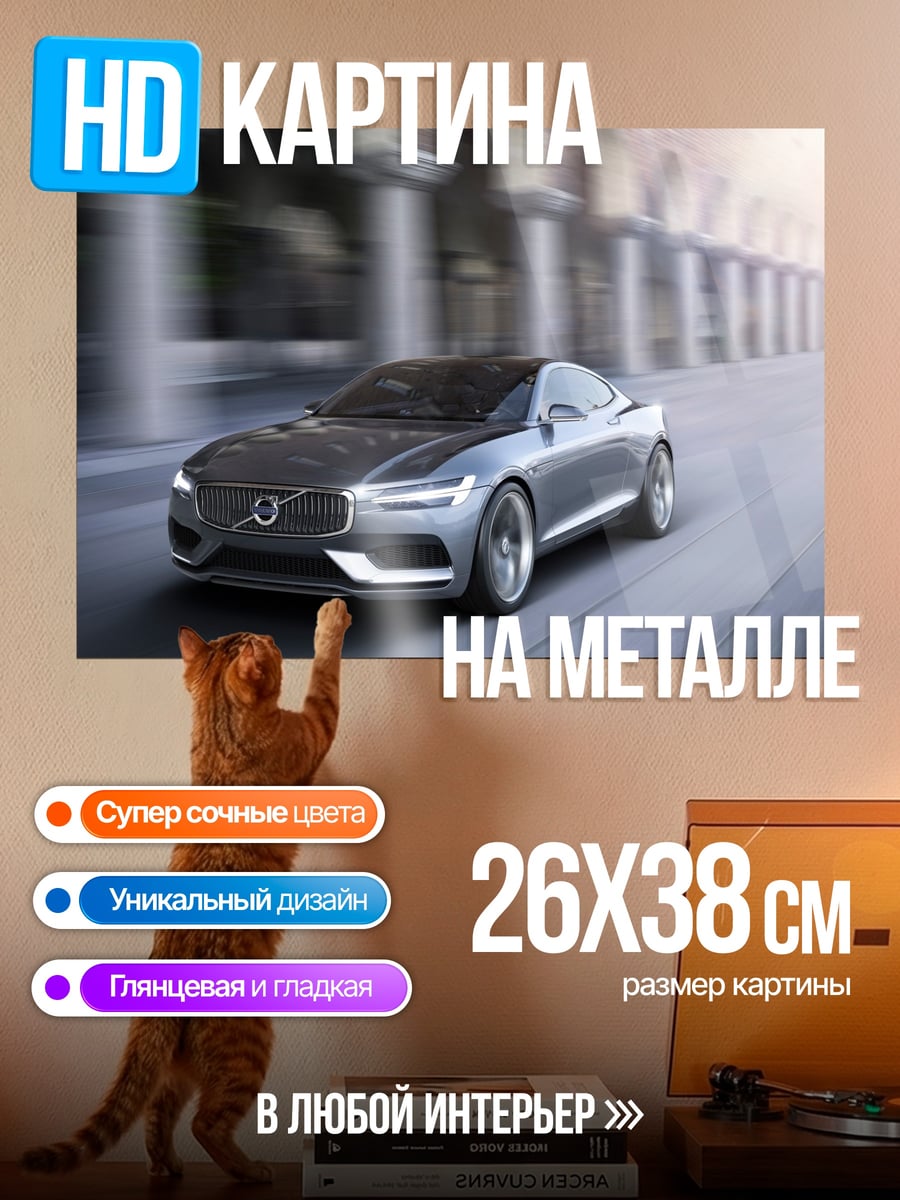 Картина на металле скоростной автомобиль