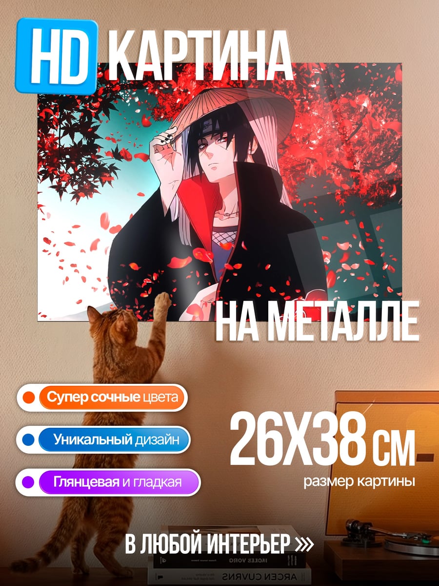 Картина на металле Аниме герой в плаще