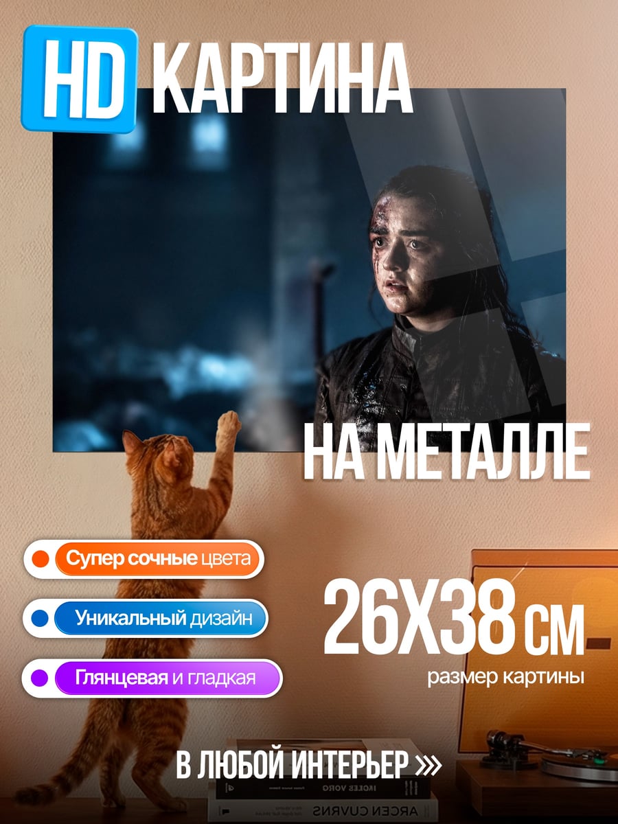 Картина на металле Арья Старк